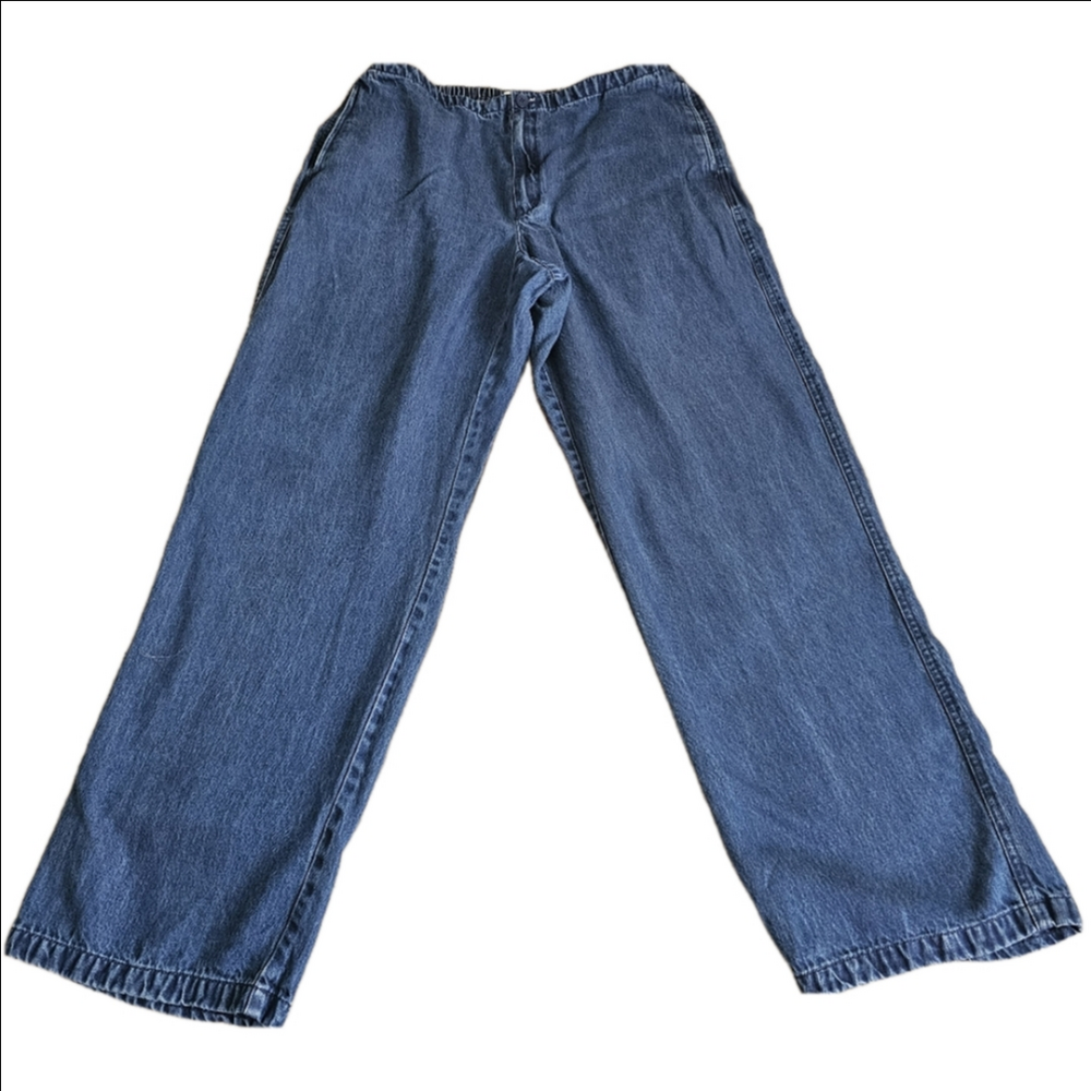 Liz Claiborne Livy Tencel Chambray Jeans Loosefit Casual Blue Womens Large